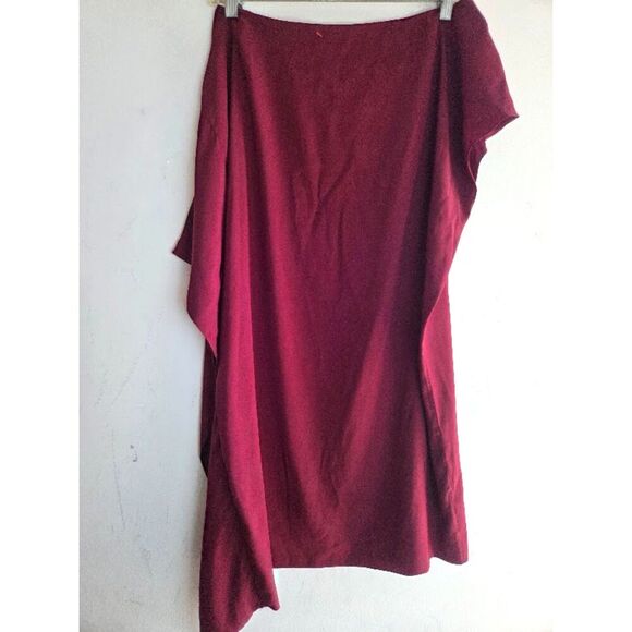 Ramy Brook "Marci" Dark Wine Red Silk Side Drape Satin Dresss size Medium - Picture 6 of 9